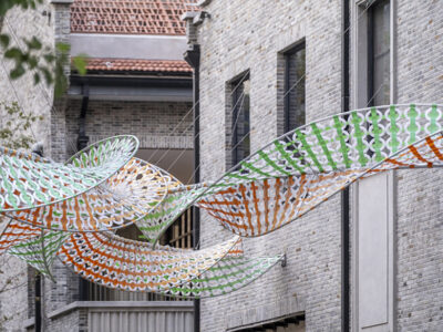 Embracing Tradition and Futurism: The Weaving Double Helix Installation